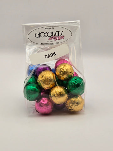 Dark Chocolate Foiled Christmas Ornaments