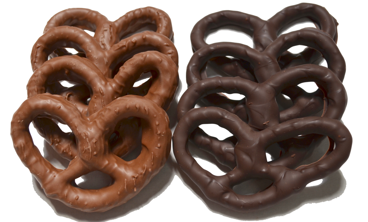 Homemade Milk or Dark Chocolate Covered Pretzels - Boxed