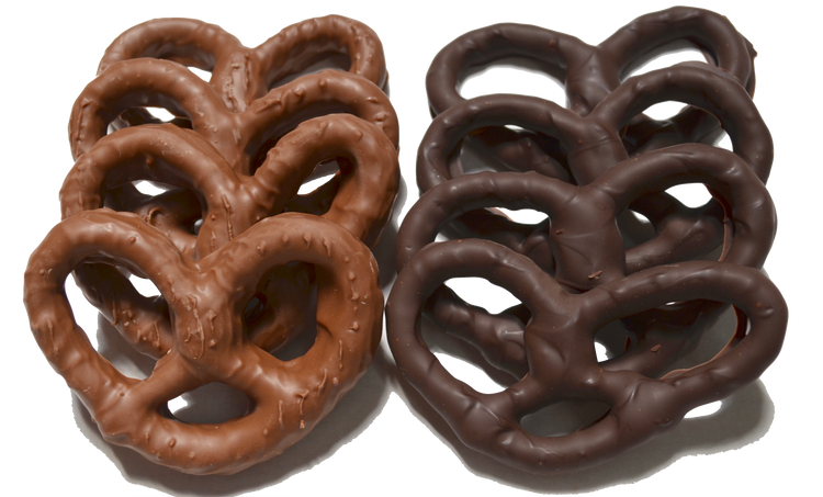 Homemade Milk or Dark Chocolate Covered Pretzels - Boxed