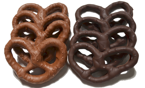 Homemade Milk or Dark Chocolate Covered Pretzels - Boxed