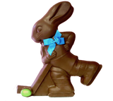 Homemade Chocolate Easter Bunny Hockey Player
