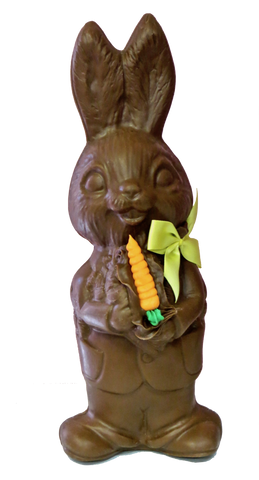 Homemade Chocolate Easter Bunny with Carrots