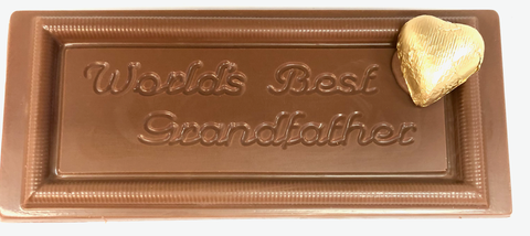 Father's Day - Homemade Chocolate "Worlds Best Grandfather" Bar