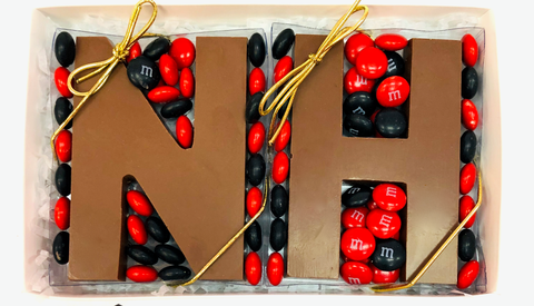 Graduation - Milk Chocolate School Initials with M&M's