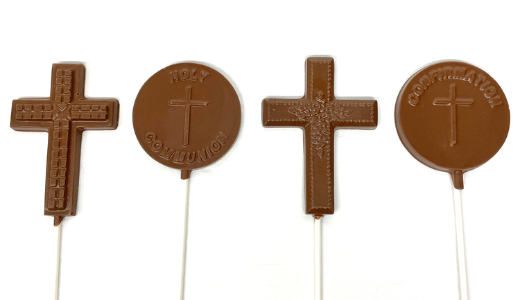 Religious Favors -  Chocolate Pops    (Minimum Quantity of 12)