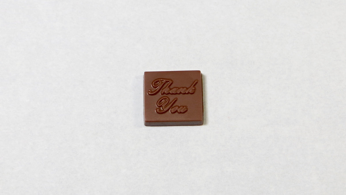 Thank You - Solid Milk Chocolate Squares