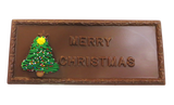 "Merry Christmas" Homemade Milk or Dark Chocolate Bar