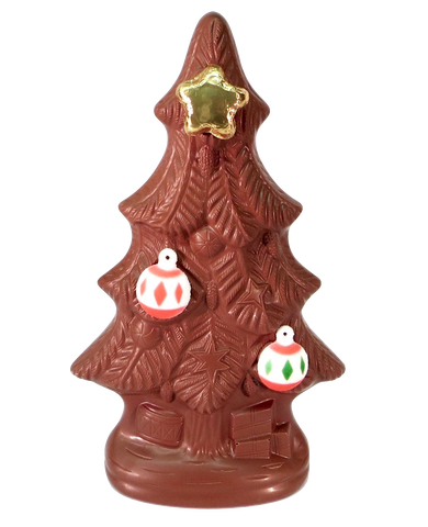 Homemade Chocolate Christmas Tree with Decorations