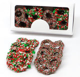 Homemade Chocolate Covered Christmas Pretzels